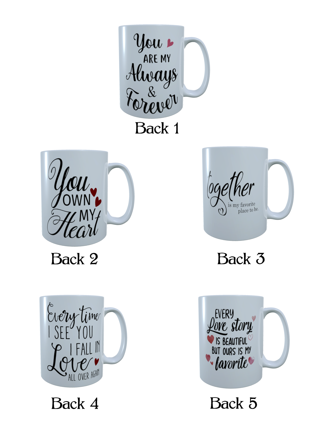 Romantic Couple Lakeside Ceramic Mug, Custom Couples Mug